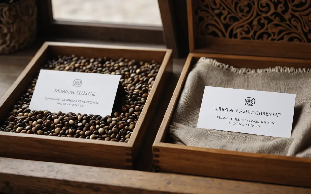 Side-by-side comparison of jewelry displayed on a clear plastic tray versus a natural wooden box with linen cloth accents in bright studio lighting